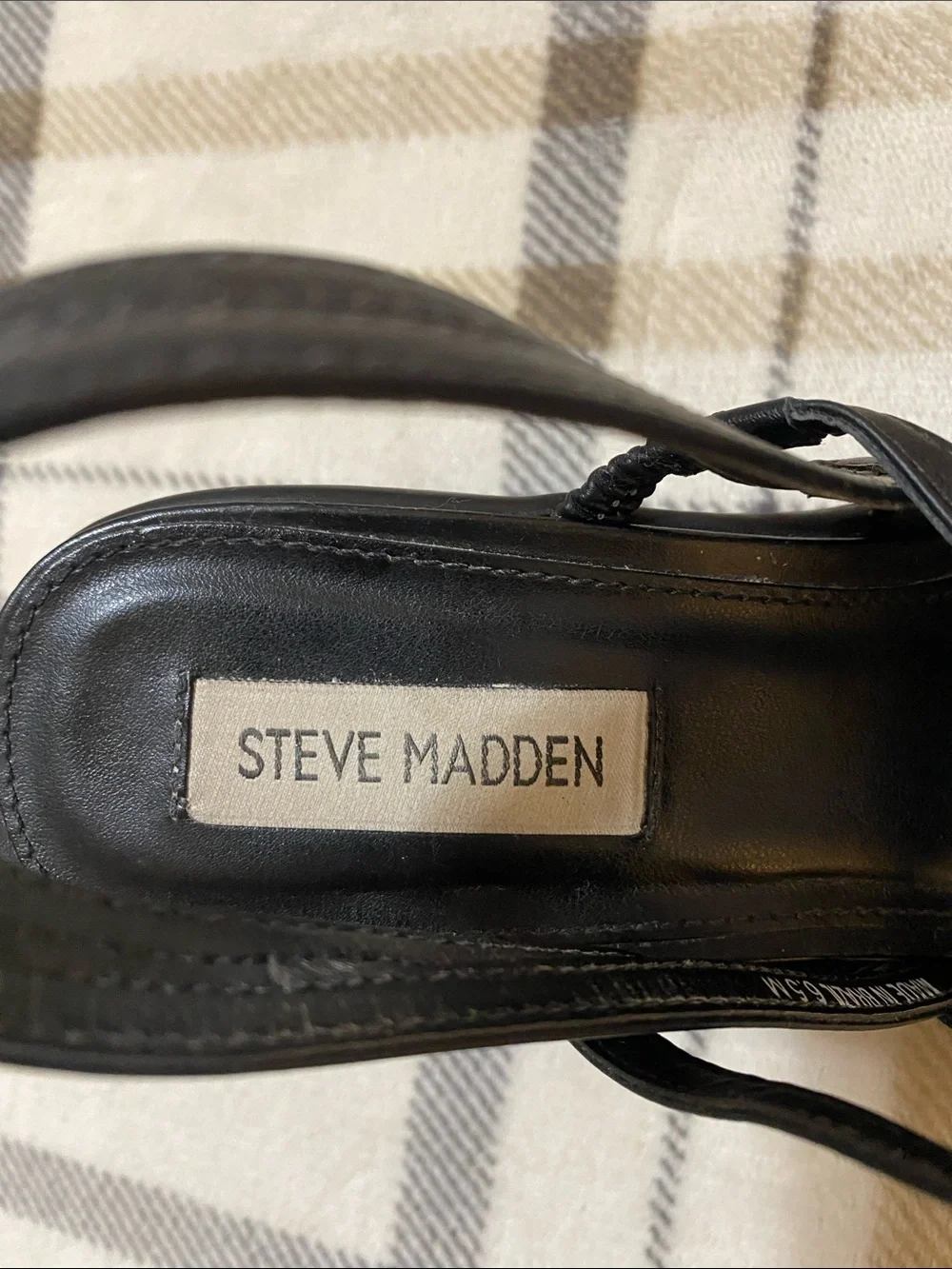 Steve Madden Black Strappy Platform Block Heel Mules